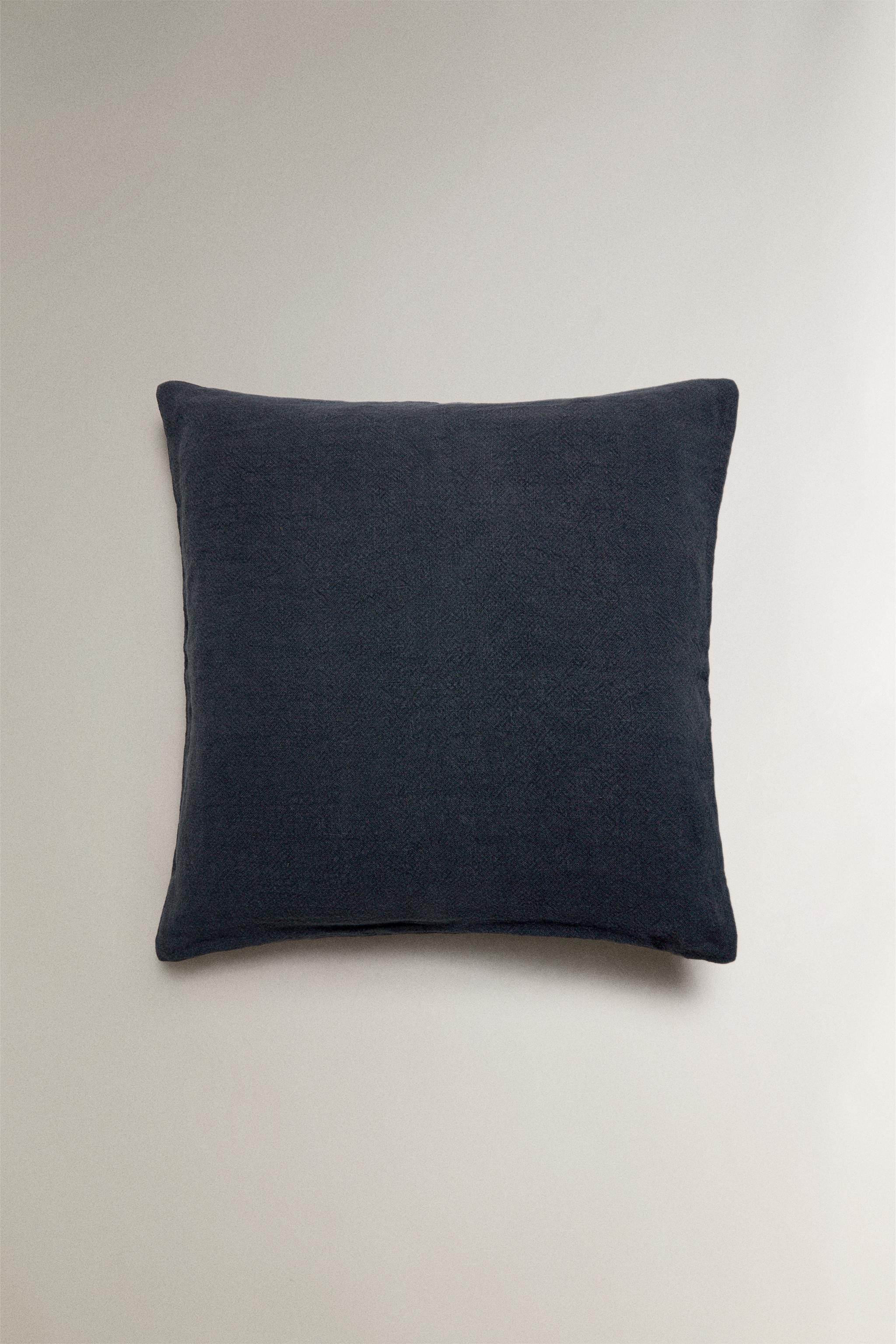 FADED LINEN THROW PILLOW COVER (400 GSM)